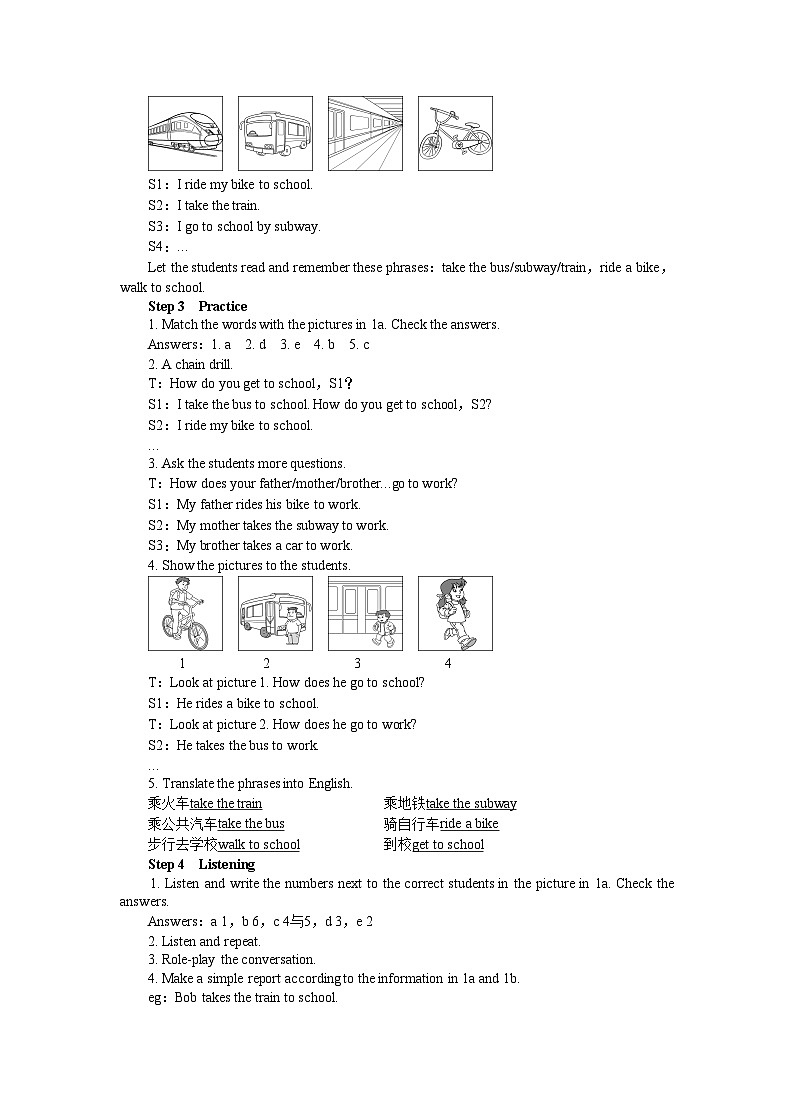 UNIT 3 Period 1 （Section A 1a-1c）教案第2页