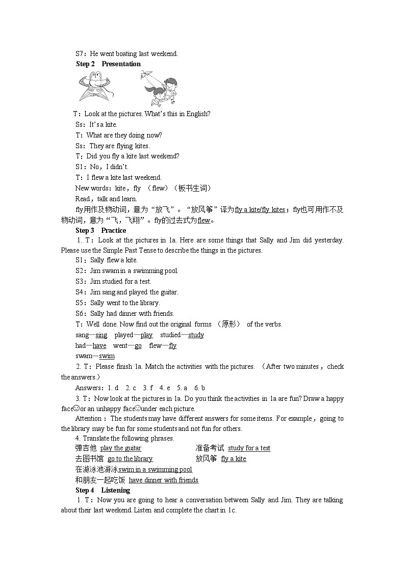 UNIT 12 Period 3 （Section B 1a-1e）教案02