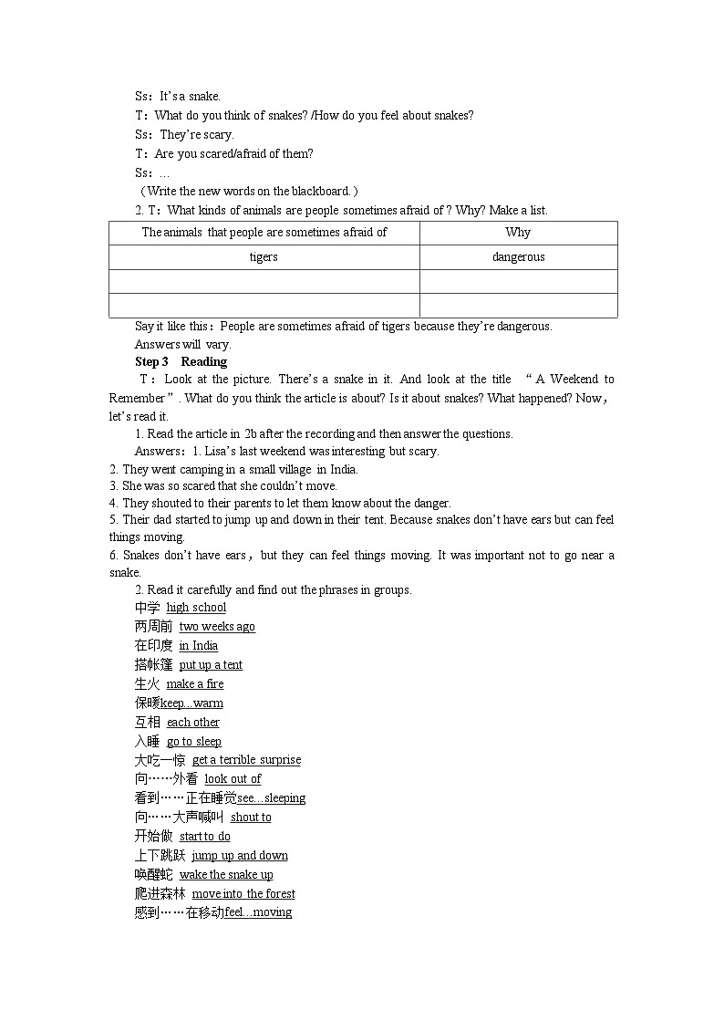 UNIT 12 Period 4 （Section B 2a-Self Check）教案02
