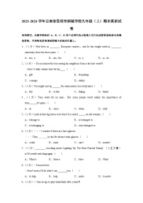 云南省昆明润城学校2023-2024学年九年级上学期期末英语试卷