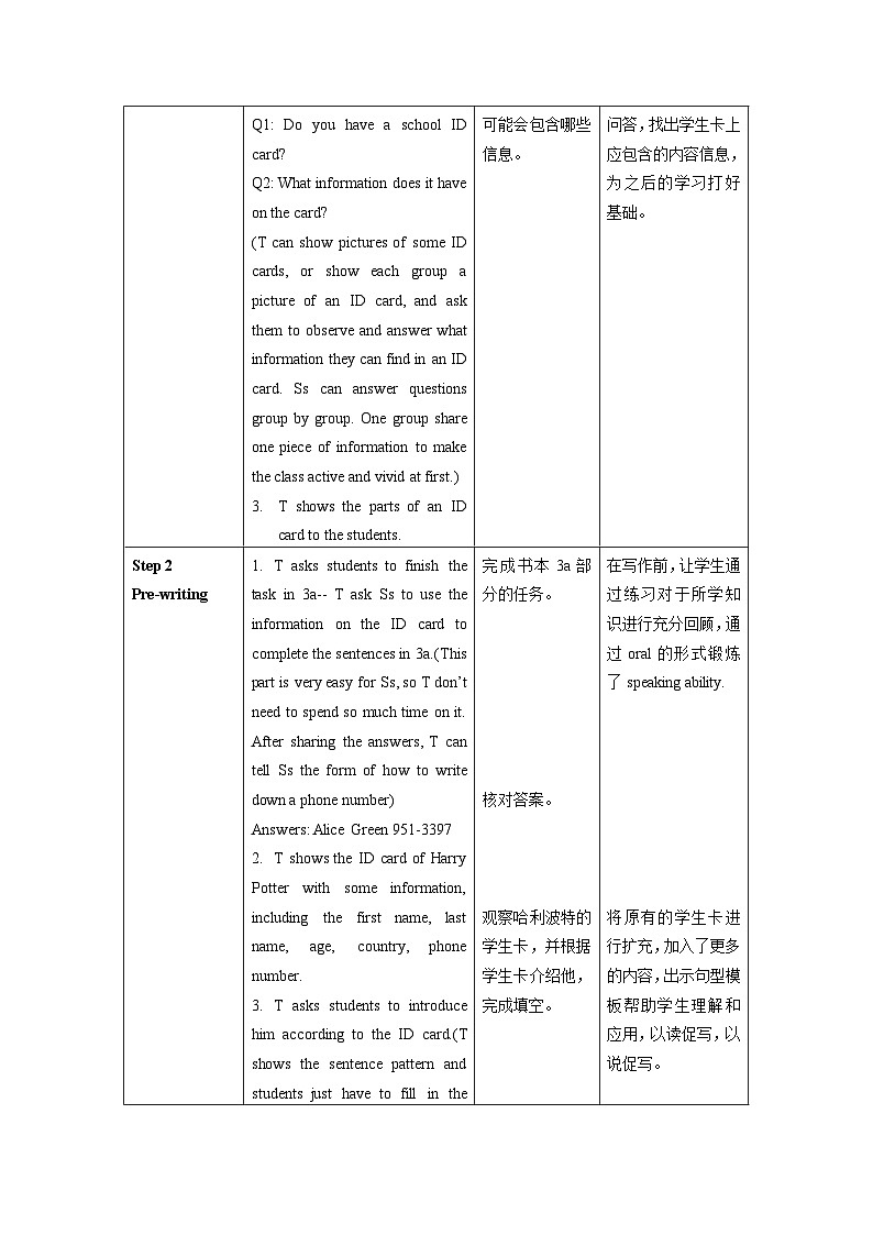 Unit 1 第5课时 (Section B 3a-selfcheck)  （教学设计）-七年级英语上册同步备课系列（人教新目标Go For It!）02