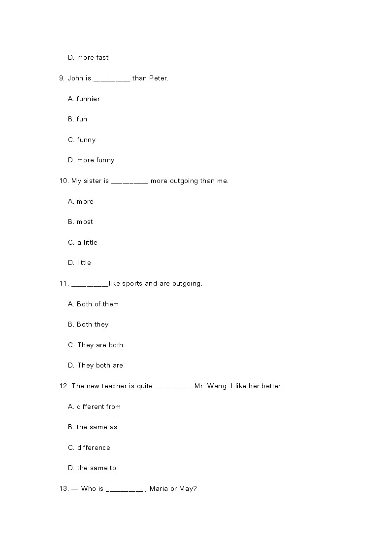 新目标英语八年级（上册）Unit 3 单元检测+答案解析第3页