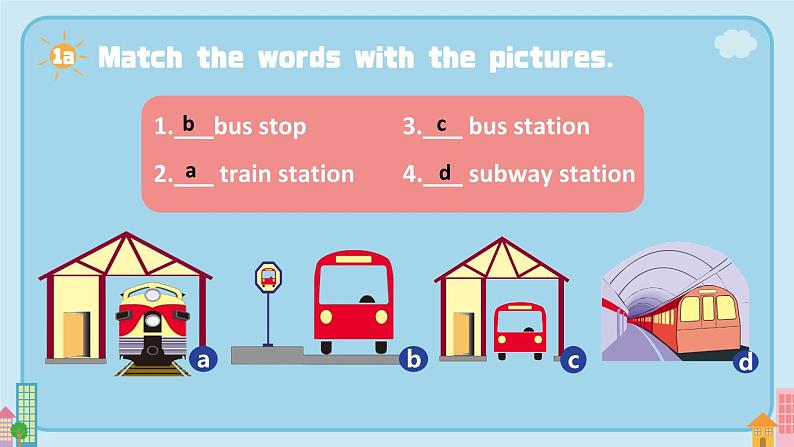 人教版初中英语七年级下册Unit3 How do you get to school? SectionB 1a-1e听说课课件08