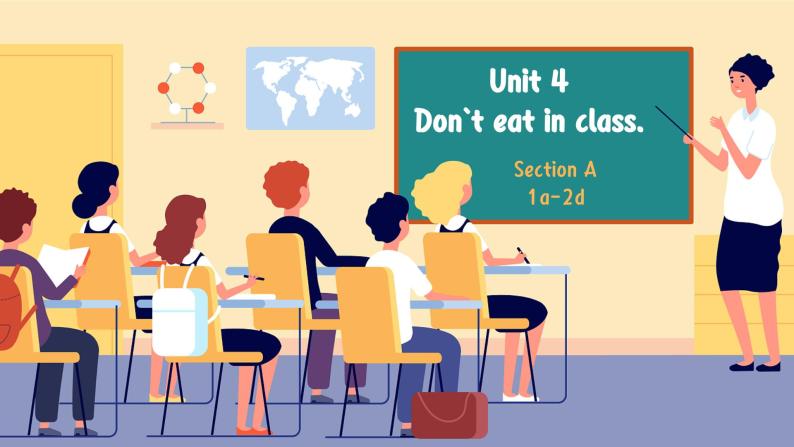 人教版初中英语七年级下册Unit4 Don`t eat in class. SectionA 1a-2d听说课课件01