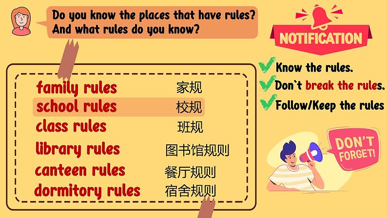 人教版初中英语七年级下册Unit4 Don`t eat in class. SectionA 1a-2d听说课课件05