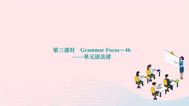 2024九年级英语全册Unit14IremembermeetingallofyouinGrade7第三课时GrammarFocus～4b单元语法清作业课件新版人教新目标版第1页