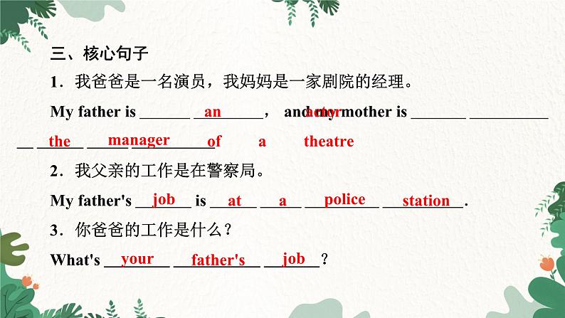 外研版英语七年级上册 Module 2 My familyUnit 2 These are my parents课件07