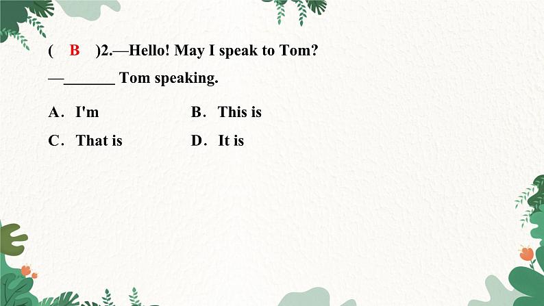 外研版英语七年级上册 Module 2 My familyUnit 3 Language in use课件第8页