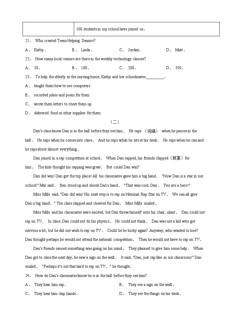 专题02 阅读理解（二）-备战2024年中考英语阅读理解必做100篇第2页