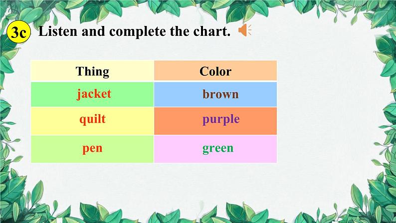 人教新目标版英语七年级上册 Starter Unit 3What color is it第二课时(3a-4d)课件第7页