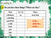 人教新目標(biāo)版英語(yǔ)七年級(jí)上冊(cè) Unit 4 Where’s my schoolbag第五課時(shí)Section B (3a - Self Check)課件