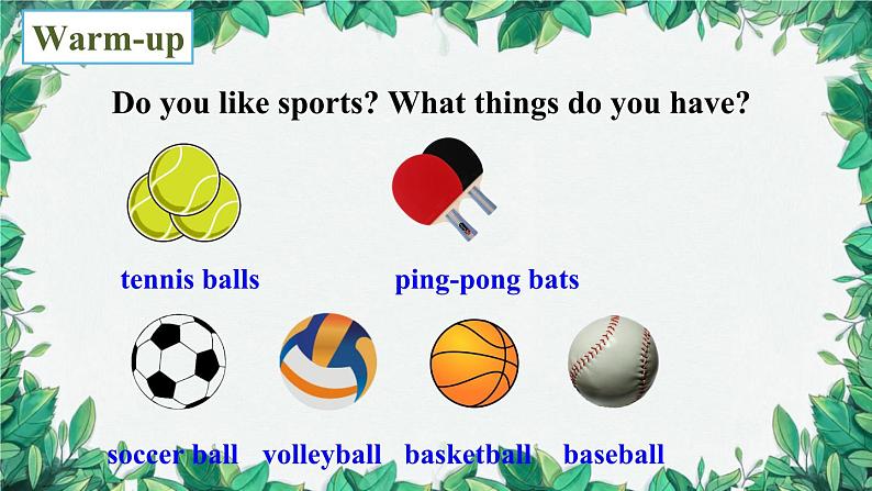 人教新目标版英语七年级上册 Unit 5 Do you have a soccer ball第四课时Section B (2a-2c)课件第3页