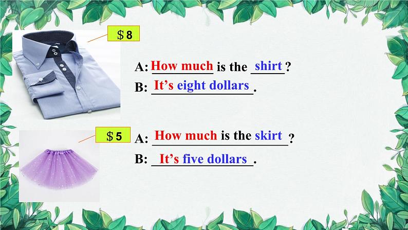 人教新目标版英语七年级上册 Unit 7 How much are these socks第二课时SectionA (Grammar Focus-3c)课件第4页