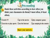 人教新目标(Go for it)版八年级上册Unit 2 How often do you exercise Section B (2a-2e)课件
