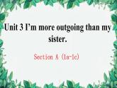 人教新目标(Go for it)版八年级上册Unit 3 I’m more outgoing than my sister.Section A (1a-1c)课件