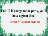 人教新目标(Go for it)版八年级上册Unit 10 If you go to the party, you’ll have a great time!Section A (Grammar Focus-3c)课件