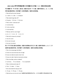 04，河南省周口市项城市2023-2024学年九年级上学期期末英语试题