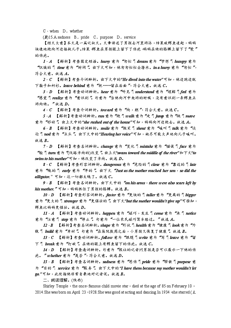 中考英语二轮复习 练习 考点集训2第2页