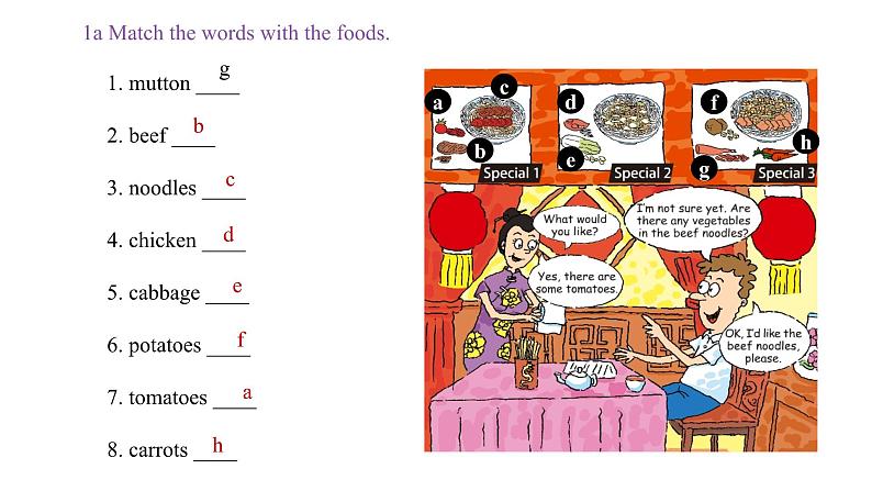 人教新目标英语七下Unit 10 I'd like some noodles 第一课时 Section A（1a- 2d）课件+教案+素材包06