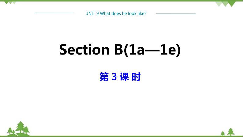 人教新目标版英语七年级下册 Unit 9 What does he look like-Section B 1a-1e（第3课时）课件第1页