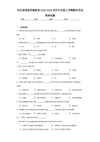河北省保定市高阳县2023-2024学年九年级上学期期末考试英语试题(含答案)