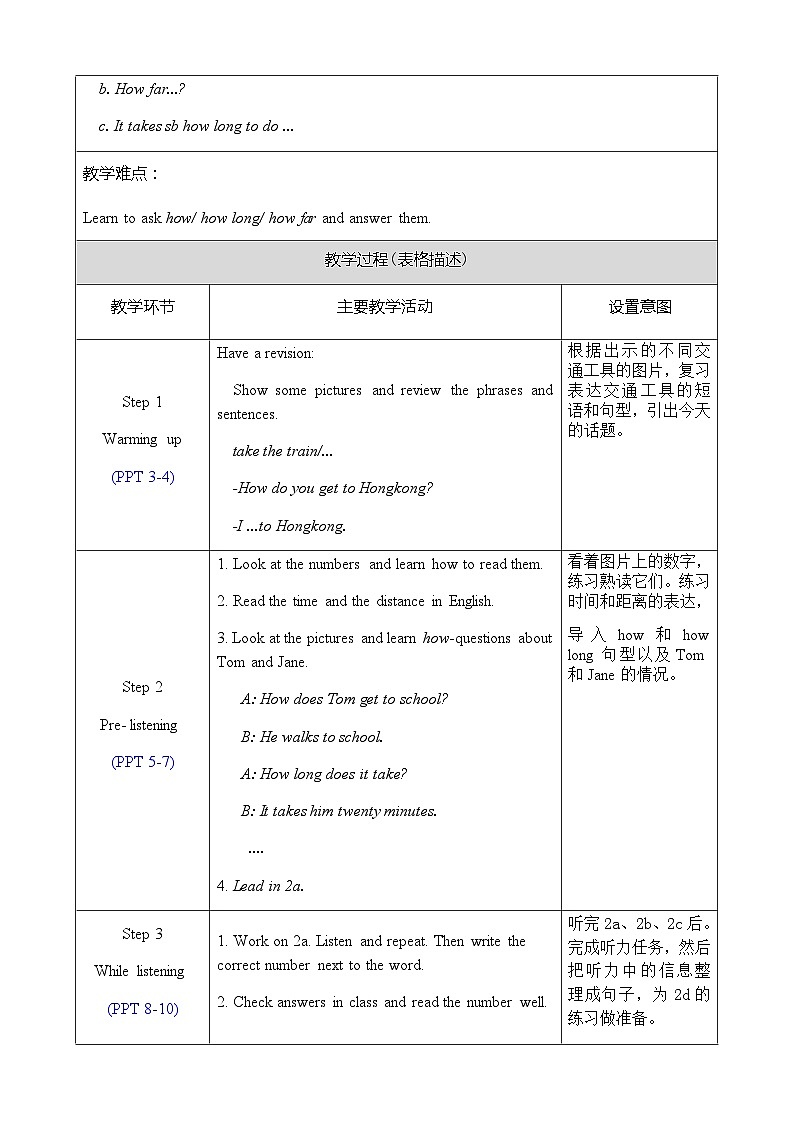 Unit 3 Section A 2a-2e 教案第2页