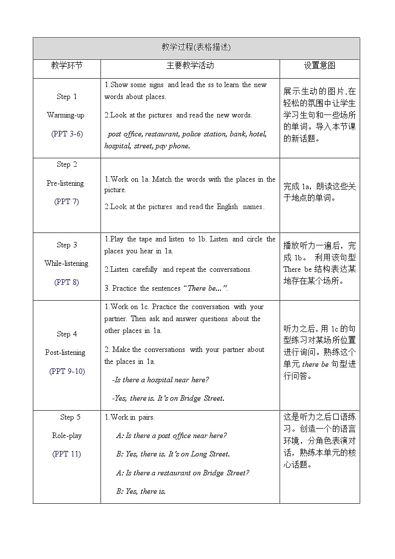 Unit 8 Section A 1a-1c 教案第2页