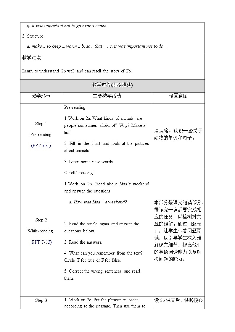 Unit 12 Section B 2a-2c 教案第2页