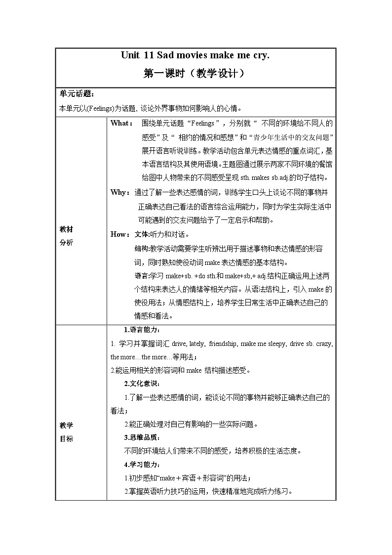 Unit 11 第1课时 (Section A 1a-2d)（教学设计）-2023-2024学年九年级英语全一册同步精品课件+分层作业+导学案（人教版）第1页