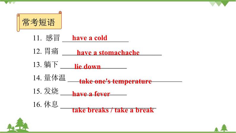 人教新目标(Go for it)版英语八年级下册 Unit 1 What's the matter-  Section A (1a～2d)课件第6页