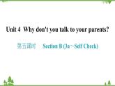 人教新目标(Go for it)版英语八年级下册 Unit 4 Why don't you talk to your parents-Section B (3a～Self Check)课件
