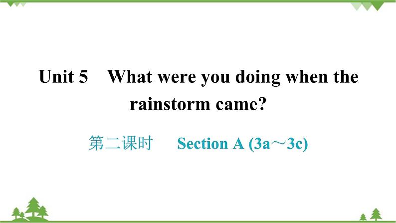 人教新目标(Go for it)版英语八年级下册 Unit 5 What were you doing when the - Section A (3a～3c)课件第1页