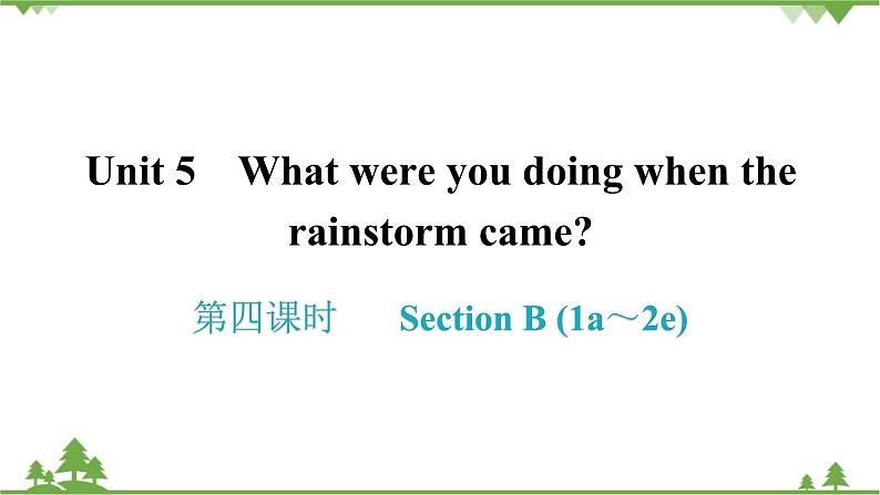 人教新目标(Go for it)版英语八年级下册 Unit 5 What were you doing when the - Section B (1a～2e)课件01