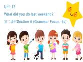 人教新目标英语七下 Unit 12 What did you do last weekend 第二课时 Section A (Grammar Focus - 3c ) 课件+ 教案+素材包