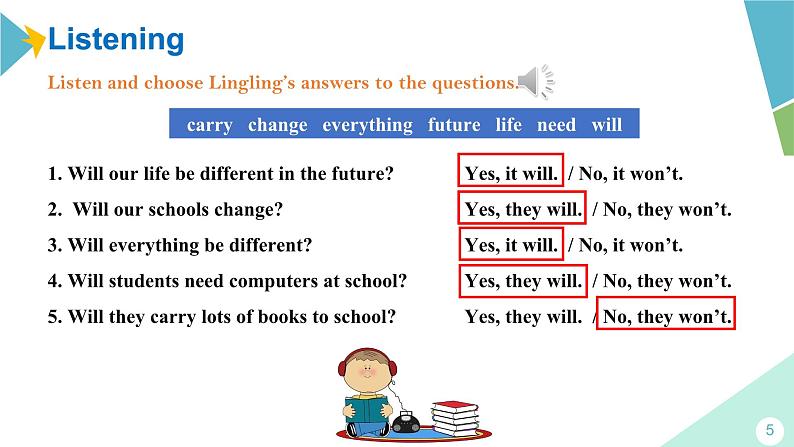 外研版七年级英语下册Module 4 Life in the future Unit 1 Everyone will study at home.课件+音频05