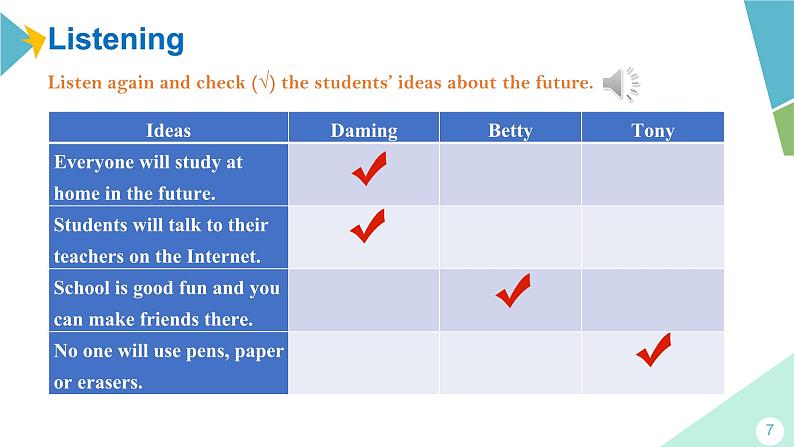 外研版七年级英语下册Module 4 Life in the future Unit 1 Everyone will study at home.课件+音频07