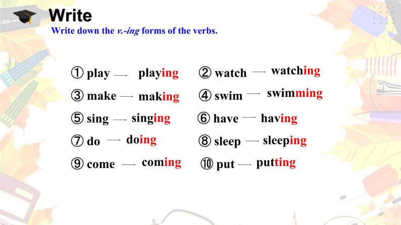 仁爱科普版英语七年级下册Unit 5 Topic 2 A few students are running around the playground. Section D 课件+教案+练习+音视频07