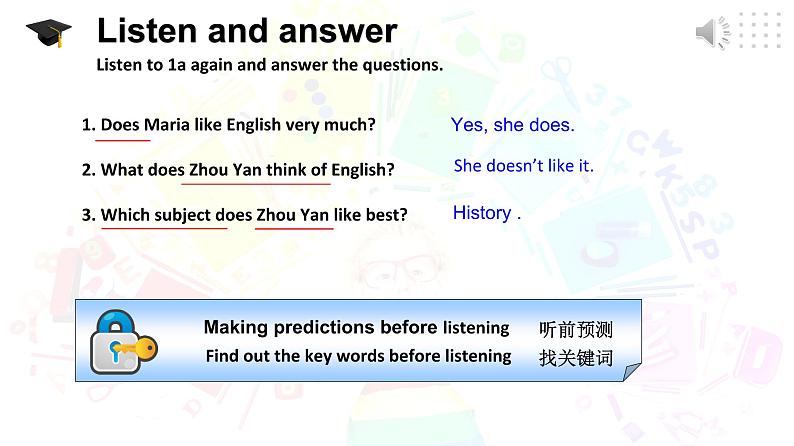 仁爱科普版英语七年级下册Unit 5 Our school life Topic 3 My school life is very interesting Section B 课件+教案+练习+音视频08