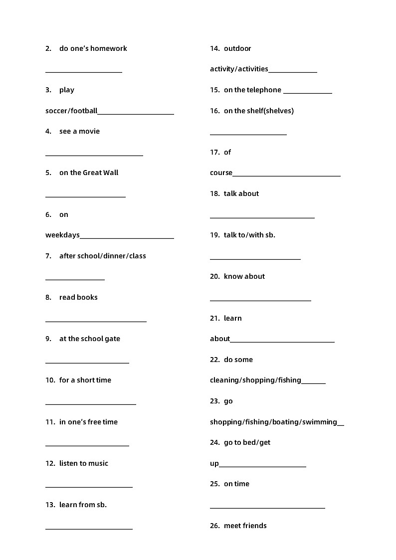 仁爱科普版英语七年级下册Review of Unit 5 课件+练习+学案02