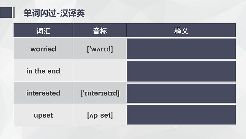 仁爱科普版英语八下Unit5  Feeling excited Topic 1 You look excited复习课件+复习检测08