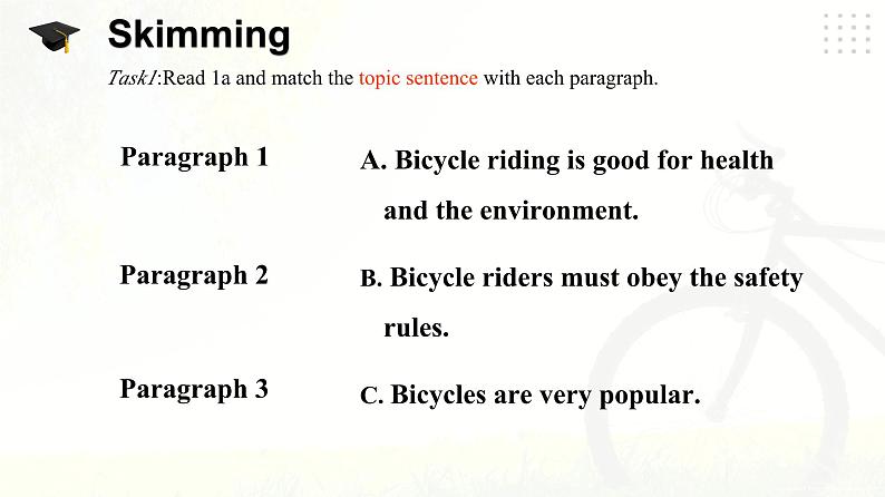 仁爱科普版英语八下Unit 6 Topic 3 Bicycle riding is good exercise.Section C课件+教案+练习+音视频08