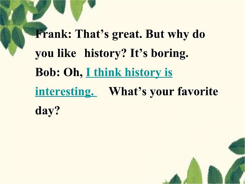 人教新目标版英语七年级上册Unit 9 My favorite subject is science.Section A(2d – 3c)课件第7页