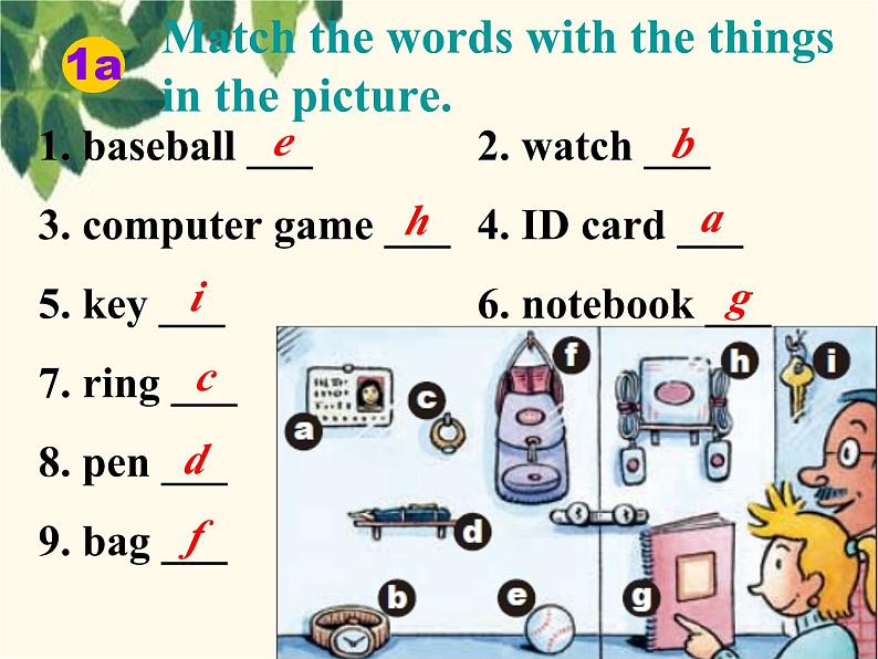 人教新目标版英语七年级上册Unit 3 Is this your pencil-Section B(1a – 2a)课件第5页