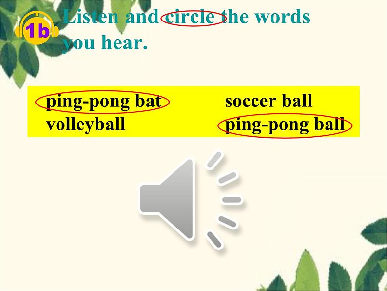 人教新目标版英语七年级上册Unit 5 Do you have a soccer ball-Section A(1a – 2c)课件第6页