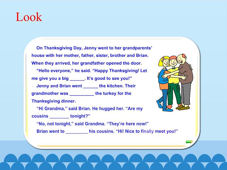 冀教版（三起）英语八年级上册 Unit 3  Families Celebrate Together Lesson 16_1 课件第5页