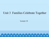 冀教版（三起）英语八年级上册 Unit 3  Families Celebrate Together Lesson 14_1 课件