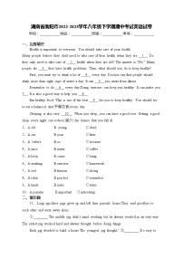 湖南省衡阳市2022-2023学年八年级下学期期中考试英语试卷(含答案)