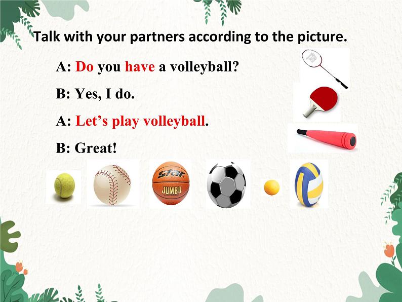 人教新目标(Go for it)版七年级上 Unit 5 Do you have a soccer ball Section A Grammar Focus-3c课件05