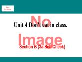 人教新目标版英语七年级下册Unit 4 Don't eat in class-Section B (3a-Selfcheck)课件