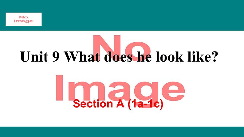 人教新目标版英语七年级下册Unit 9 What does he look like-Section A (1a-1c)课件01